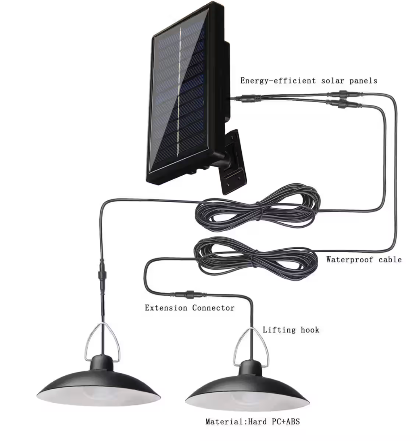 Solar Powered Indoor/Outdoor Solar Pendant Light