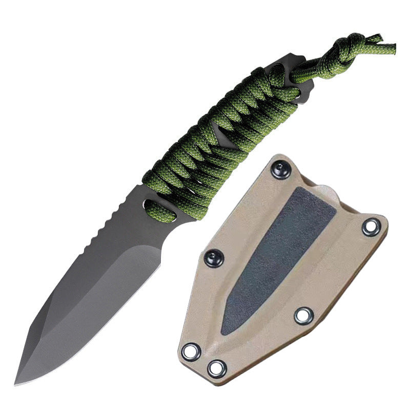 Outdoor Series Rope-Tied Multi-Functional Pocket Knife, Outdoor Camping Knife, Fruit Knife